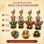 Gold Iron Rajasthani Musician Statue Showpiece Set of 4, 9 Inch
