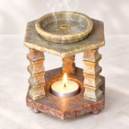 Soapstone Aroma Oil Burner, Tealight Diffuser, 4.5 Inch