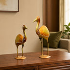 Metal Crane Bird Showpiece Pair, Saras Jodi Home Decor Set of 2