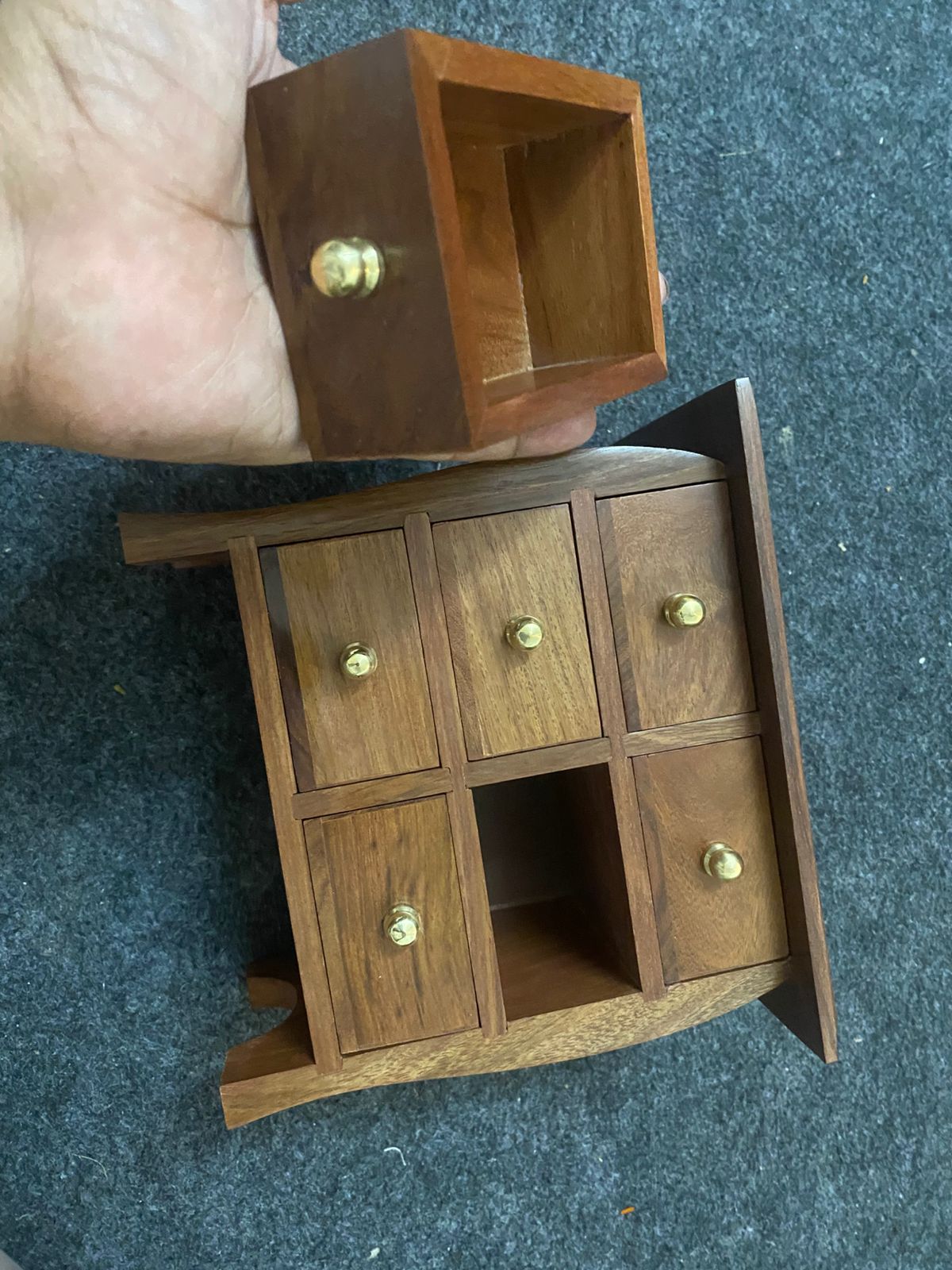 Wooden 6-Drawer Organizer | Desktop Storage & Jewelry Box