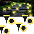 4-pack outdoor solar ground lights for garden pathways